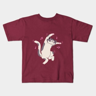 funny dance cat Kids T-Shirt